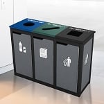 Keene Topload Triple Recycling Station - Configurable