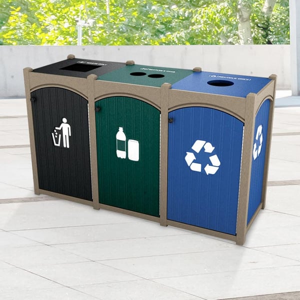 Dorset Topload Triple Recycling Station 