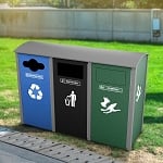 Manchester Sideload Triple Recycling Station - Configurable