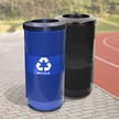 Stadium 20 Gallon Perforated Waste and Recycling Station 