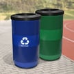 Stadium 35 Gallon Perforated Waste and Recycling Station 