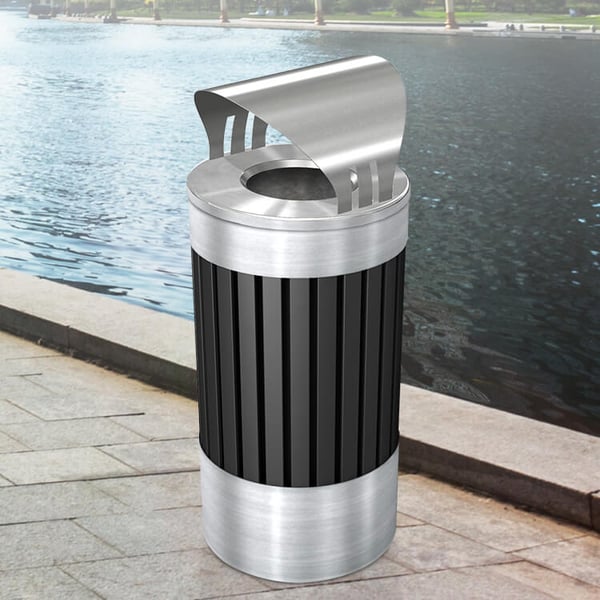 Canopy Top ArchTec Riverview Receptacle for Trash 