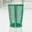 Expanded Metal Outdoor Waste Bin in Green 