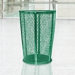 Expanded Metal Outdoor Waste in GREEN