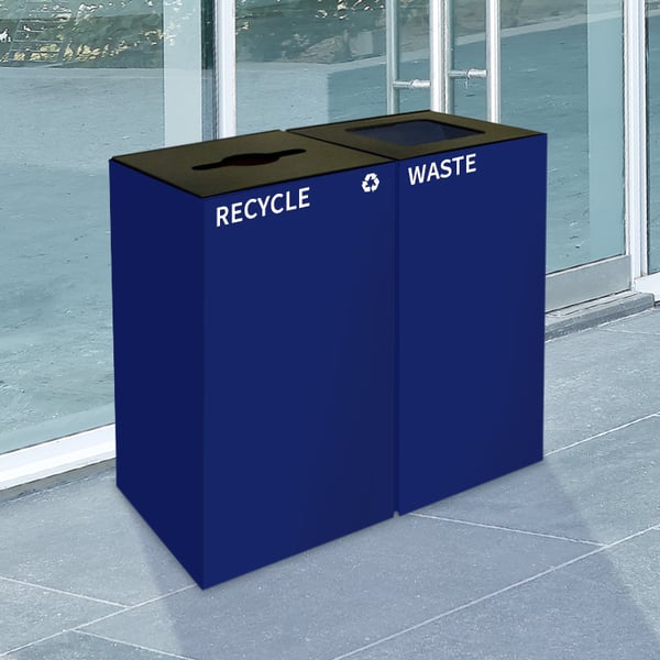 Comes as Shown: 'Recycle' and 'Waste' both units in blue 