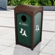 Amherst recycling stations are fully-customizable to suit your needs! 