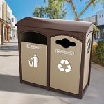 Amherst Sideload Double Recycling Station | Sunshine - Configurable