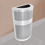 Venue XL Half-Round Stainless Waste Container - Platinum Lid