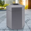 Hex 45 Gallon Trash Container 