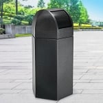 Hex 50 Gallon Trash Container w/ Dome Lid