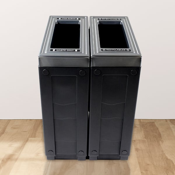 Evolve Two-Stream Cube Slim Recycling Station 