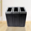 Evolve Three-Stream Cube Slim Recycling Station (Black) 