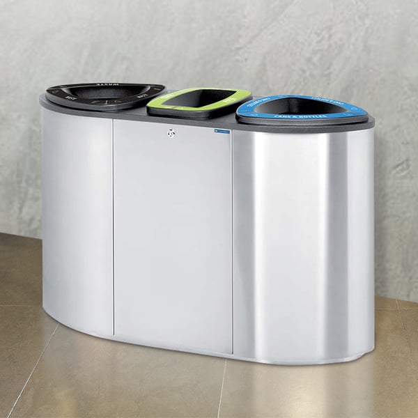 The Catalina Triple - 3-Stream Recycling Container 