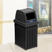 Waste Bin with Full Opening and Trash Decal 