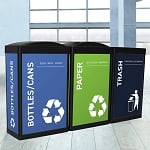 The Elite Ergocan Three-Stream Recycling Station