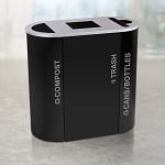 Black Tie Kaleidoscope Three-Stream Combo Recycling Station - Black