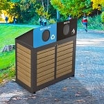 Montclair Double Recycling & Waste Station - Configurable