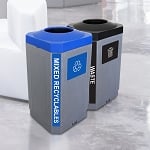 The Octo Indoor Two-Stream Recycling & Waste Combo - Configurable