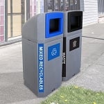 The Octo Outdoor Two-Stream Recycling & Waste Combo - Configurable