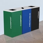 Kaleidoscope Three-Stream Composting Container