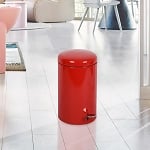 Industrial Step On Receptacle in Red - 7 Gallon