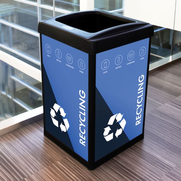 ErgoCan Square 45-Gallon Recycling Container 