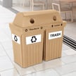 Recycle & Trash Bin IV Indoor-Outdoor Bin - Double in Sandstone 