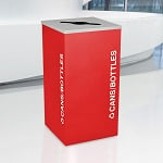 Kaleidoscope One-Stream Square Recycling Container - Configurable