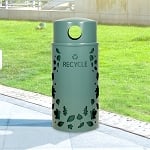 Nature Series 33 Gallon Recycling Receptacle - Leaves - Configurable