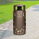 Nature Series 33 Gallon Trash Receptacle - Leaves - Configurable