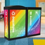 Ergocan Rainbow Sparkle Recycling Station