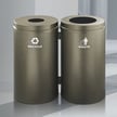 Glaro Premium 32-Gal Double Recycling & Waste Station - Bronze Vein 