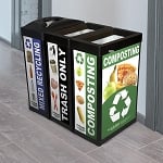 California Compliant ErgoCan 3-Stream Composting Station