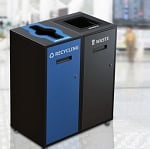 Lounge Double Recycling Station | Black