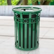 Oakley 40 Gallon Decorative Waste Receptacle in Green 