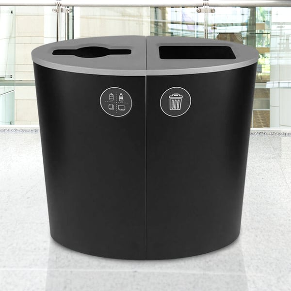 Spectrum Two-Stream Double Ellipse Recycling Station | Black-Black 