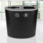 Spectrum Two-Stream Double Ellipse Recycling Station | Black-Black