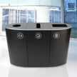 Spectrum 3-Stream Recycling Station | Black-Black-Black 