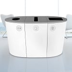 Spectrum 3-Stream Recycling Station | White-White-White