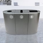 Spectrum 3-Stream Recycling Station | Gray-Gray-Gray