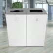 Spectrum Two-Stream Double Cube Recycling Station | White-White 