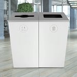 Spectrum Two-Stream Double Cube Recycling Station | White-White