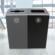 Spectrum Two-Stream Double Cube Recycling Station | Gray-Black 