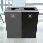 Spectrum Two-Stream Double Cube Recycling Station | Gray-Black