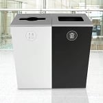 Spectrum Two-Stream Double Cube Recycling Station | White-Black