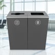 Spectrum Two-Stream Double Cube Recycling Station | Gray-Gray 