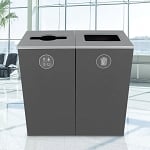 Spectrum Two-Stream Double Cube Recycling Station | Gray-Gray