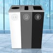 Spectrum Three-Stream Triple Slim Cube Recycling Station | White-Gray-Black 