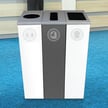 Spectrum Three-Stream Triple Slim Cube Recycling Station | White-Gray-White 