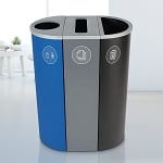 Spectrum Three-Stream Slim Recycling Station | Blue-Gray-Black